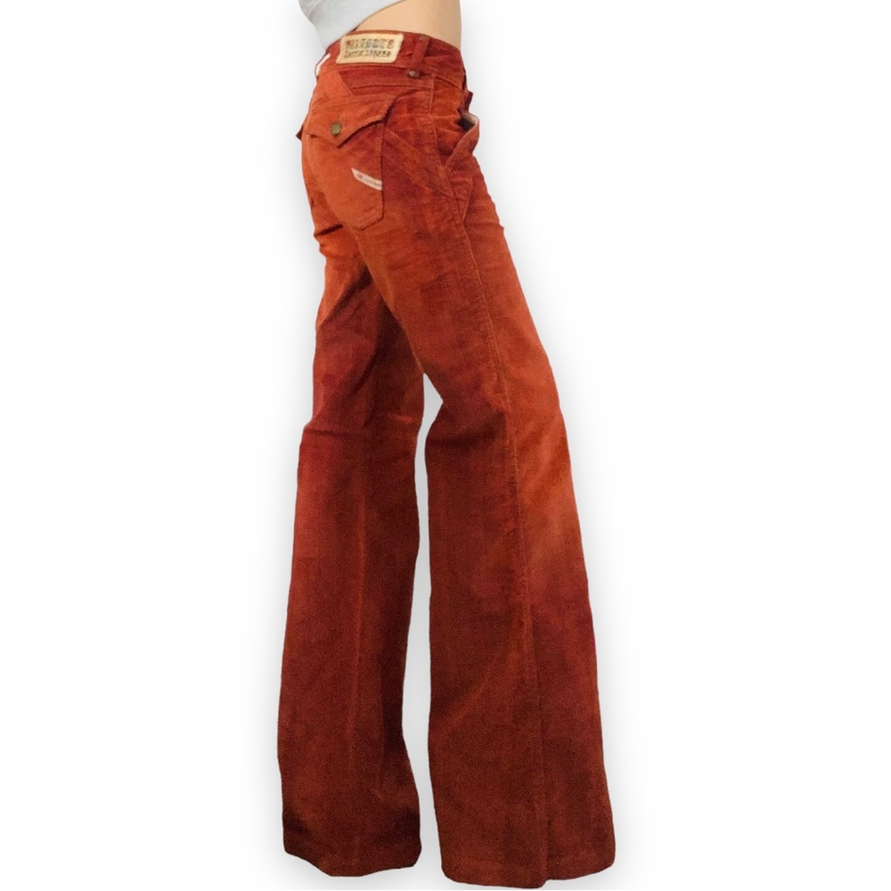 NWT Vintage Parasuco Corduroy Flared Pants Jeans Low Rise Extra Long 23 - Picture 4 of 8